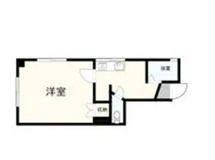 ハイムハタヤマ(1K/2階)の間取り写真