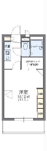 レオパレスアモーレ(1K/2階)の間取り写真