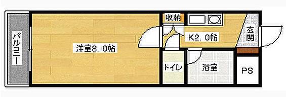HOPE93(1K/1階)の間取り写真