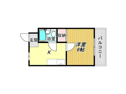 アビコサンク(1K/3階)の間取り写真