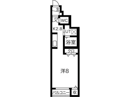 AVANCE(1K/1階)の間取り写真