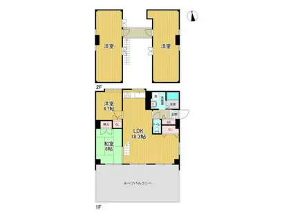 シルヴァン中原(4LDK/5階)の間取り写真