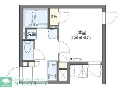 クレイノモンベルジェ(1K/1階)の間取り写真