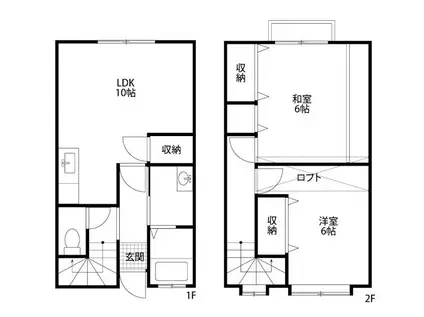 ふぁみーゆ紫竹山(2LDK/1階)の間取り写真