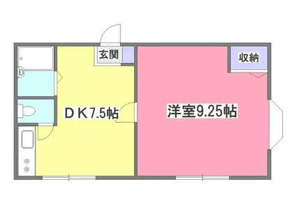 メゾンOGI(1DK/1階)の間取り写真