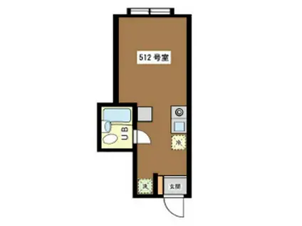 三幸ビル(ワンルーム/5階)の間取り写真