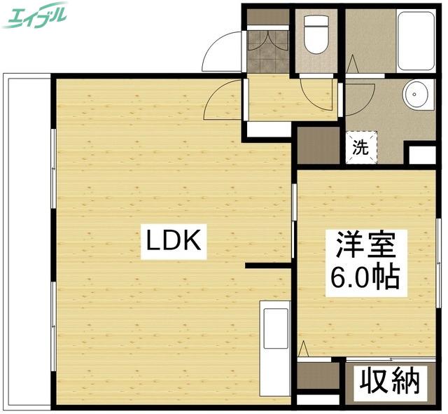 ASTRA F(1LDK/1階)の間取り写真