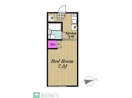 目白ハウス(1K/1階)の間取り写真