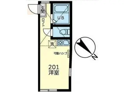 ユナイト中野島レーザーディマルコ(ワンルーム/2階)の間取り写真