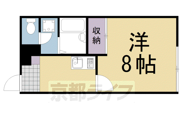 レオパレスクレールアミラ(1K/1階)の間取り写真