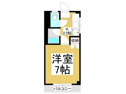 ホワイトパレス飯島(1K/1階)の間取り写真