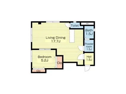 くいーんはいむやわた(1LDK/2階)の間取り写真
