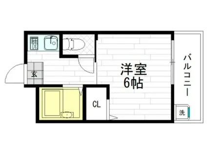 アド弐番館(1K/1階)の間取り写真