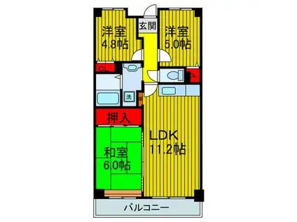 元町RURAL(3LDK/2階)の間取り写真