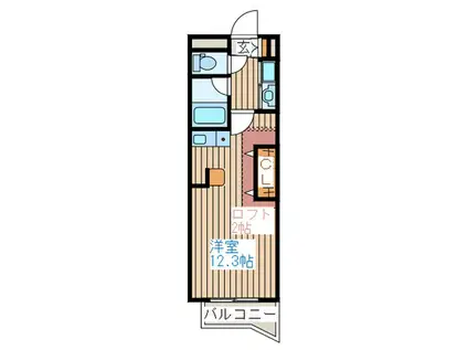 ガーデンプレイス(ワンルーム/4階)の間取り写真