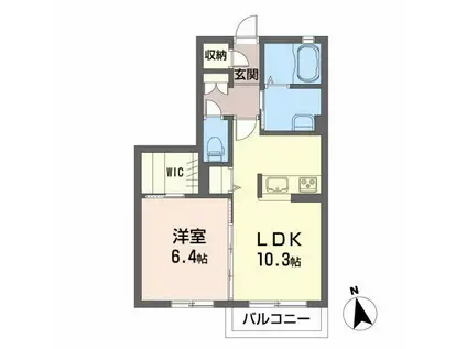 パーメソッド(1LDK/1階)の間取り写真