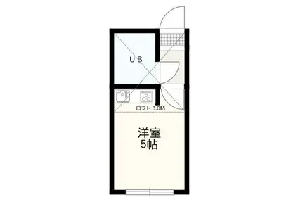 プラザ・ドゥ・グレンヂ(ワンルーム/2階)の間取り写真