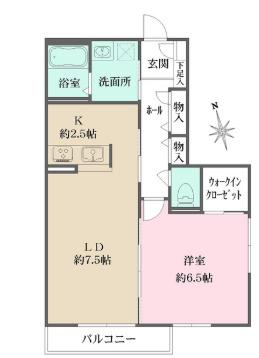 シャーメゾン豊楽A(1LDK/1階)の間取り写真