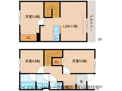 アクアルーチェ駒形(3LDK/1階)の間取り写真