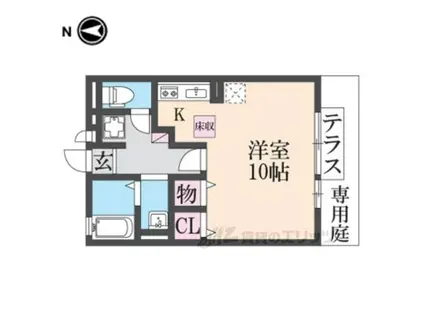 セジュール築地(ワンルーム/1階)の間取り写真