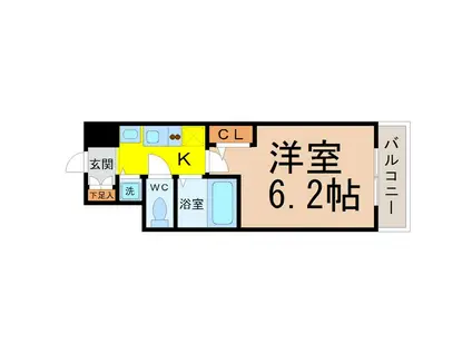 プレサンス名古屋STATIONビジュ(1K/9階)の間取り写真