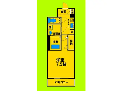 S-RESIDENCE江坂アレグリア(1K/8階)の間取り写真