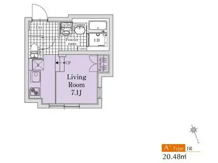 SOU西荻窪103(ワンルーム/1階)の間取り写真