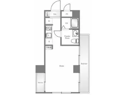 スカイコート早稲田(ワンルーム/2階)の間取り写真