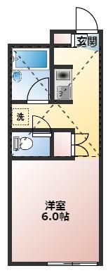 DOLCE(1K/1階)の間取り写真