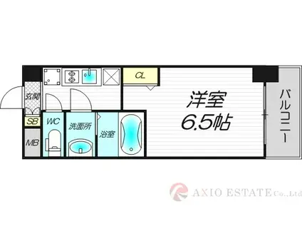 ARTIZA新大阪D.C(1K/11階)の間取り写真