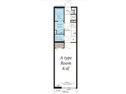 リブリ・ガーデン淵野辺(1K/3階)の間取り写真