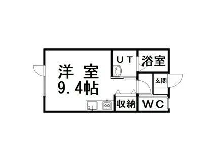 TOUT LE MONDE(ワンルーム/1階)の間取り写真