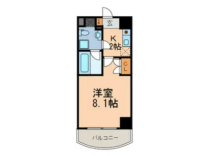 FORYOU神戸・灘(1K/4階)の間取り写真