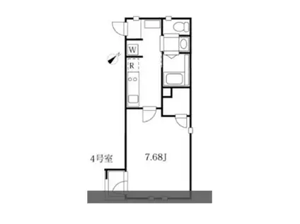N モダンアパートメント武蔵小山(1K/3階)の間取り写真