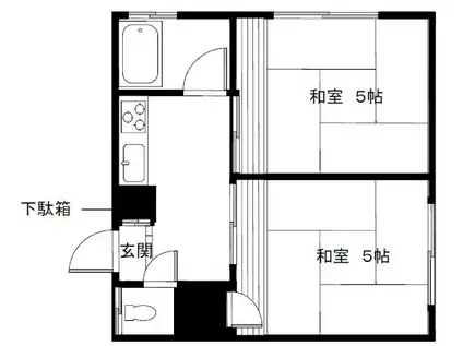 第2晴風荘(2K/2階)の間取り写真