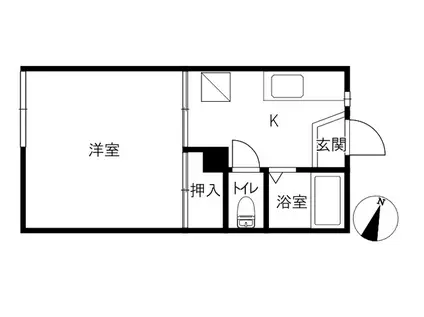 プラザリリーブ(1K/1階)の間取り写真