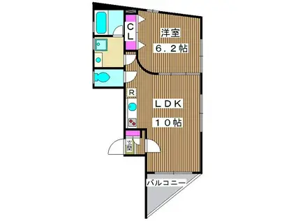 アン プルミエ(1LDK/4階)の間取り写真