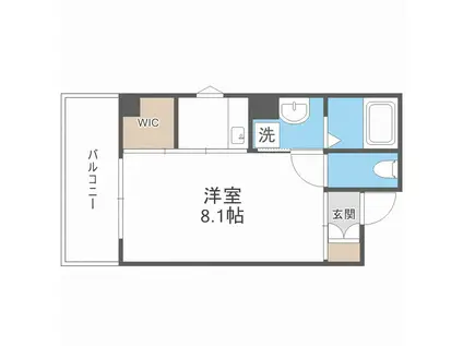 ユニッソン朝潮橋(1K/7階)の間取り写真