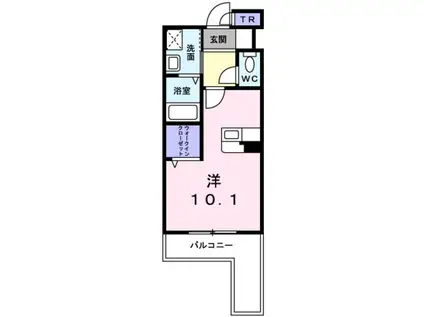 フロール マリポッサ(1K/2階)の間取り写真