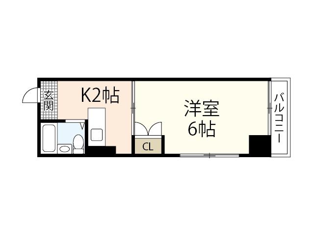 第8やたがいビル(1K/3階)の間取り写真
