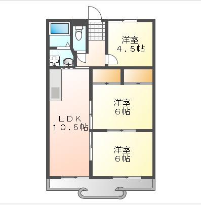 ロイヤルセンチュリーマンション(3LDK/2階)の間取り写真