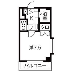 シティライフ本山(1K/1階)の間取り写真