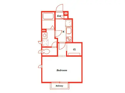 DC神大寺(1K/1階)の間取り写真