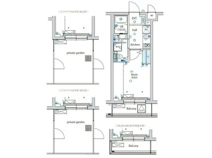 エストゥルース亀有(1K/2階)の間取り写真