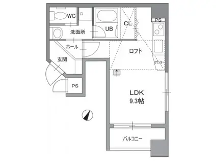 グランドポレストーネ金屋(ワンルーム/5階)の間取り写真