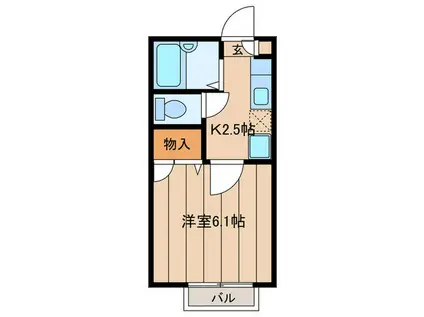 DANSEUR(1K/1階)の間取り写真