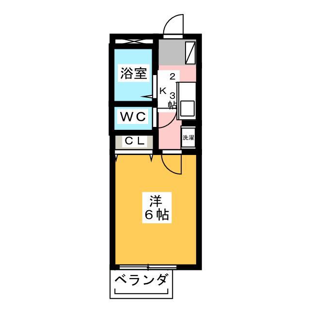 FLAT・YMT(1K/2階)の間取り写真