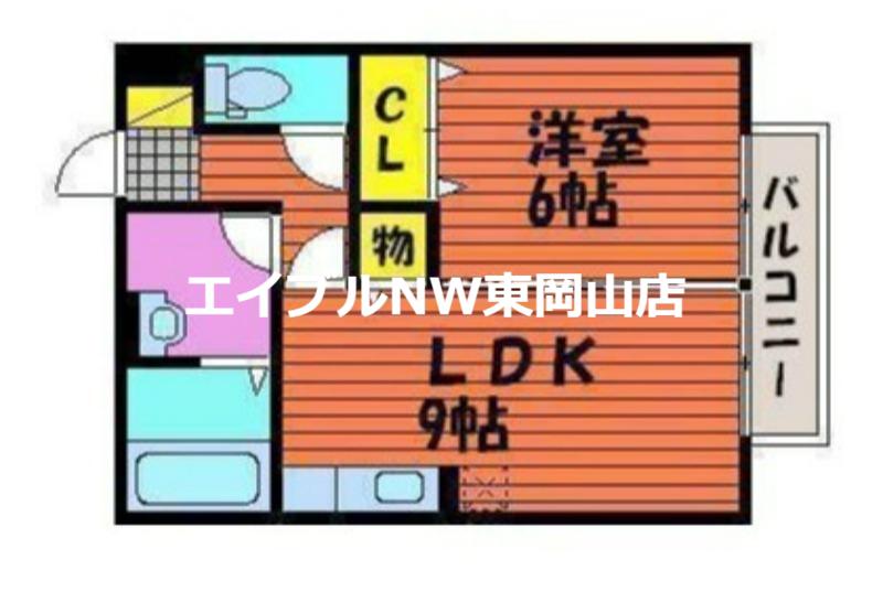 ステラ B棟(1LDK/1階)の間取り写真
