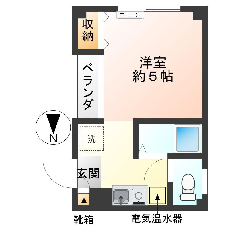 メゾン日高(ワンルーム/3階)の間取り写真