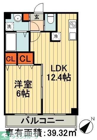 MAY AZURL 登戸(1LDK/2階)の間取り写真